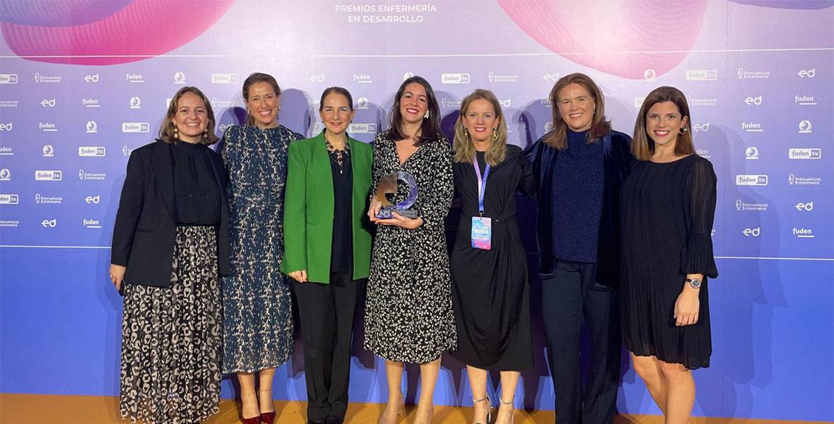 Carmen Romeu, Teresa Llacer, Mercedes Gutierrez, Almudena Buerba, Carmela Arteaga y Natalia Costas en la entrega del premio FUDEN Carmen Romeu, Teresa Llacer, Mercedes Gutierrez, Almudena Buerba, Carmela Arteaga y Natalia Costas en la entrega del premio FUDEN