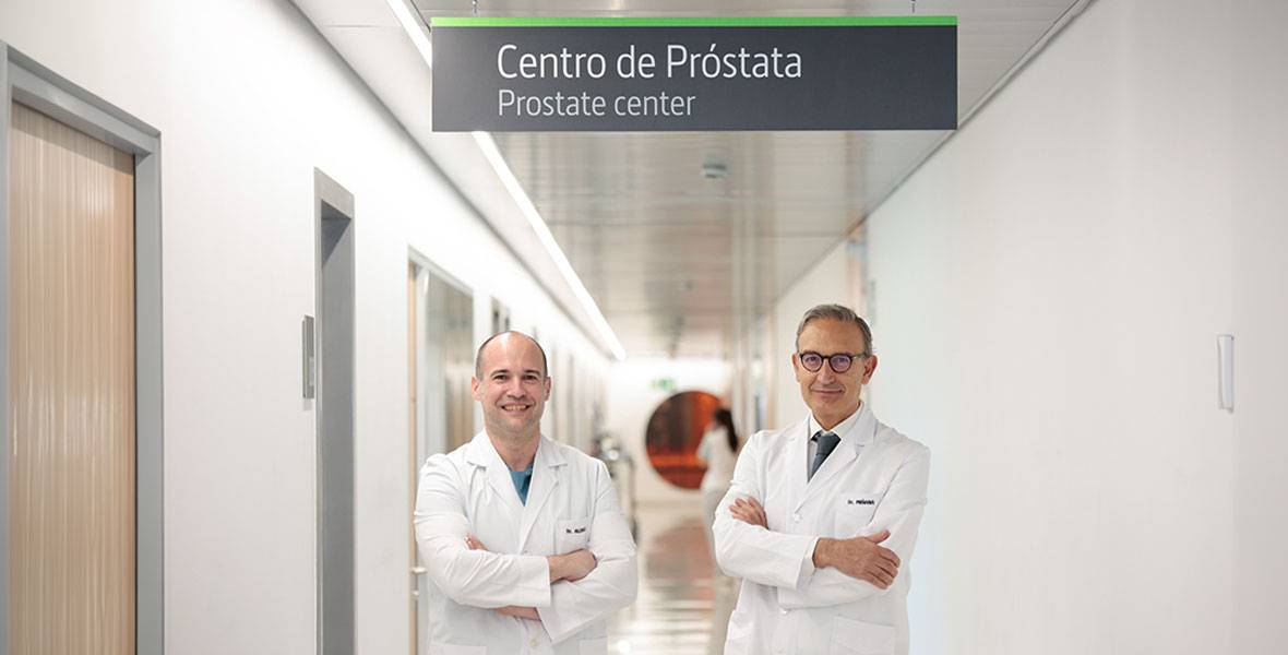Dr. Alonso y Dr. Miñana, especialistas del Centro de Próstata, expertos en embolización prostática para la hiperplasia benigna de próstata. Clínica Universidad de Navarra,