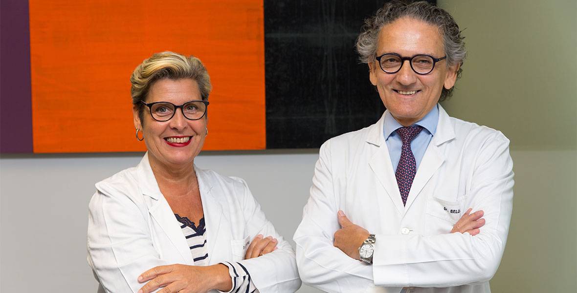 Dra. Ana Patiño y Dr. Óscar Beloqui. Chequeo genómico. Clínica Universidad de Navarra