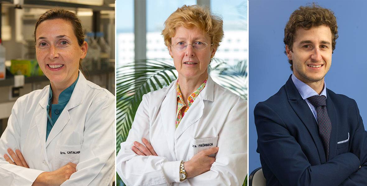 Dra. Victoria Catalán, Dra. Gema Frühbeck y Xabier Unamuno. Laboratorio de Investigación Metabólica