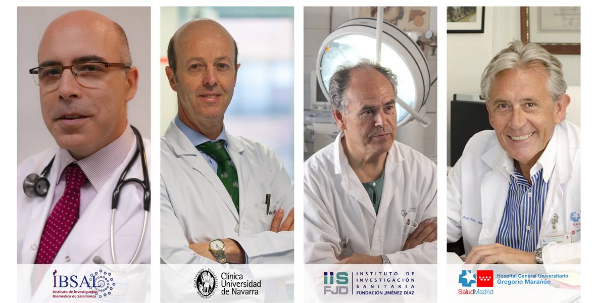 investigacion-covid-celulas-madre Imagen de los principales investigadores de este estudio de la Clínica Universidad de Navarra, ISBAL, Fundación Jiménez Díaz y Gregorio Marañón.