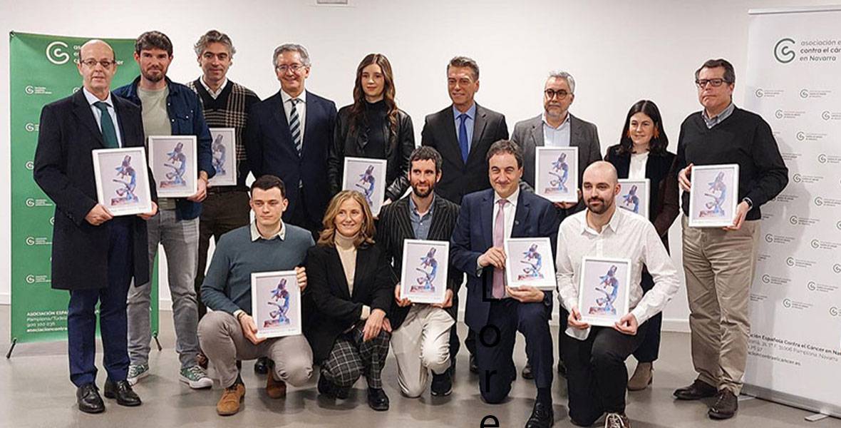 Entrega ayudas investigacion AECC 2023 en Navarra Foto de grupo de los investigadores que han recibido ayudas de la AECC. Entrega en el Civican.