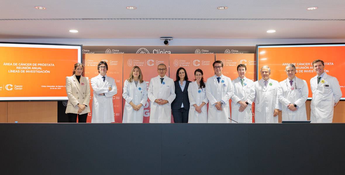Imagen del equipo de profesionales que conforman el Centro de Próstata de la Clínica Universidad de Navarra.
