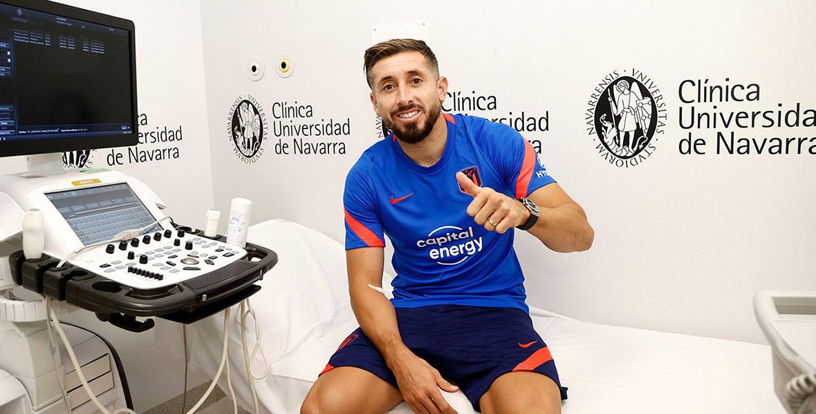 Reconocimiento médico Herrera. Atlético de Madrid Reconocimiento médico de los jugadores del Atlético de Madrid en la Clínica Universidad de Navarra