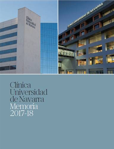 Portada de la memoria 2017-2018. Clínica Universidad de Navarra