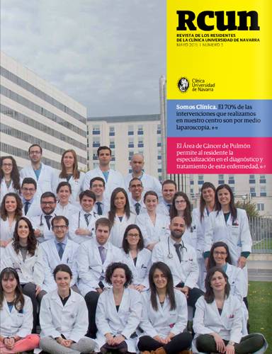 Portada de la Revista de Residentes - 2015 Imagen de la portada de la Revista de Residentes de la Clínica Universidad de Navarra