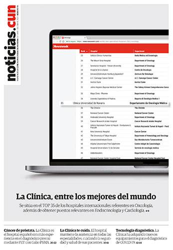 Imagen de la portada de la revista NoticiasCUN 114. Actualidad. Clínica Universidad de Navarra