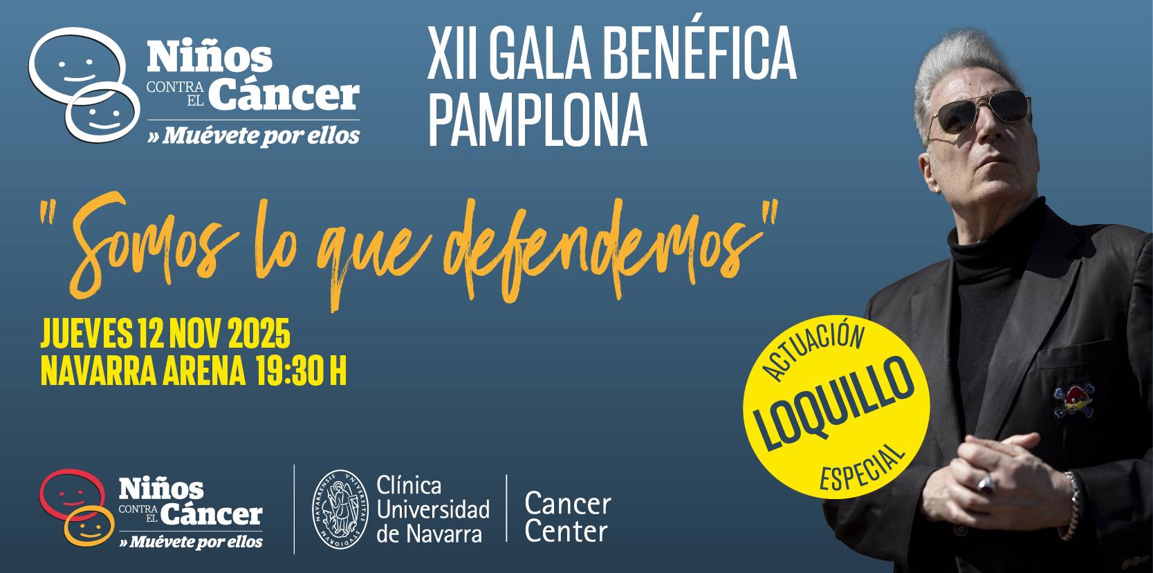 Cartel Gala Niños Contra el Cáncer Pamplona 2026 Imagen del cartel de la Gala Benéfica de Niños Contra el Cáncer en Pamplona 2026.