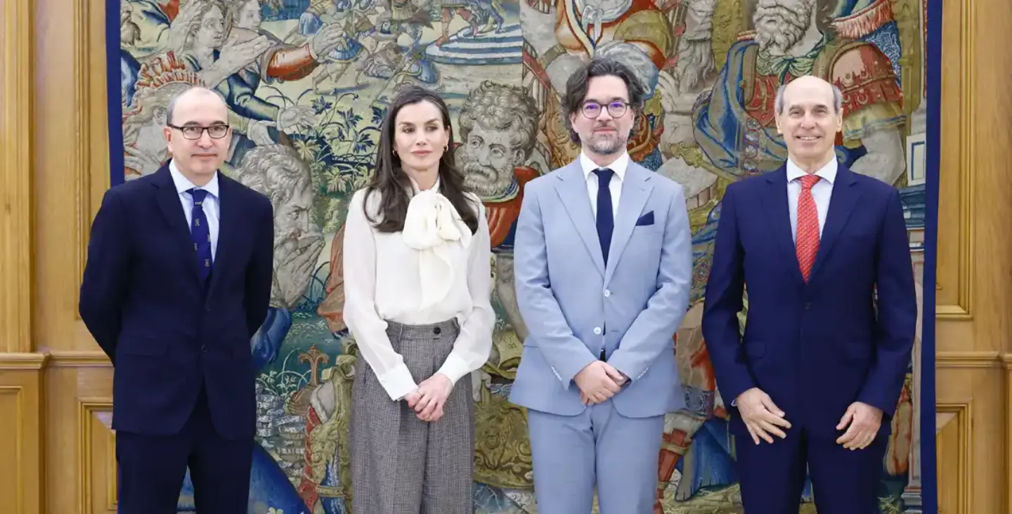 Imagen de la recepción en la Casa Real a los coordinadores del Proyecto Cassandra de cribado de pulmón.