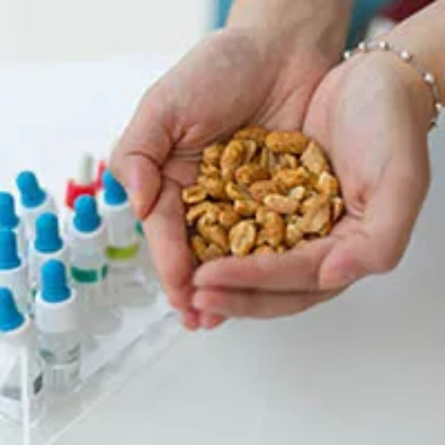 Imagen de las pruebas para diagnosticar la alergia al cacahuete. Clínica Universidad de Navarra