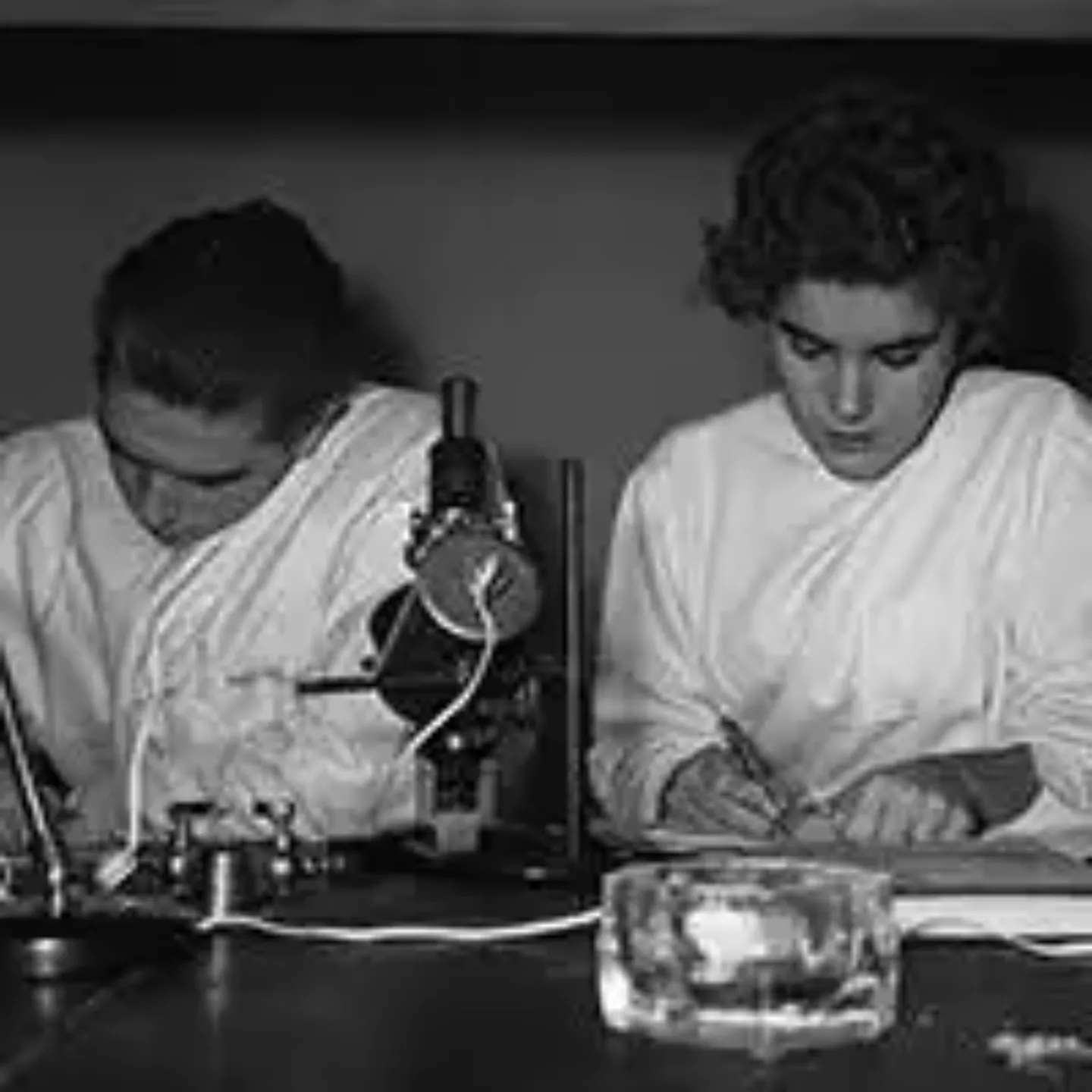 Imagen de portada de dos estudiantes de los primeros cursos de la Facultad de Medicina de la Universidad de Navarra, que celebra su 70 aniversario.