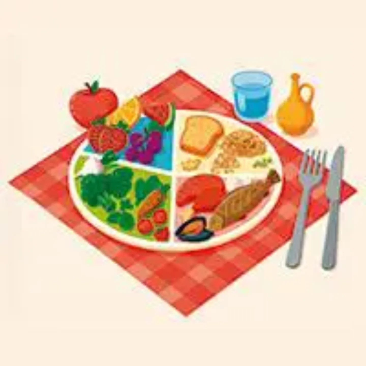 Ilustración del plato de Harvard. Clínica Universidad de Navarra