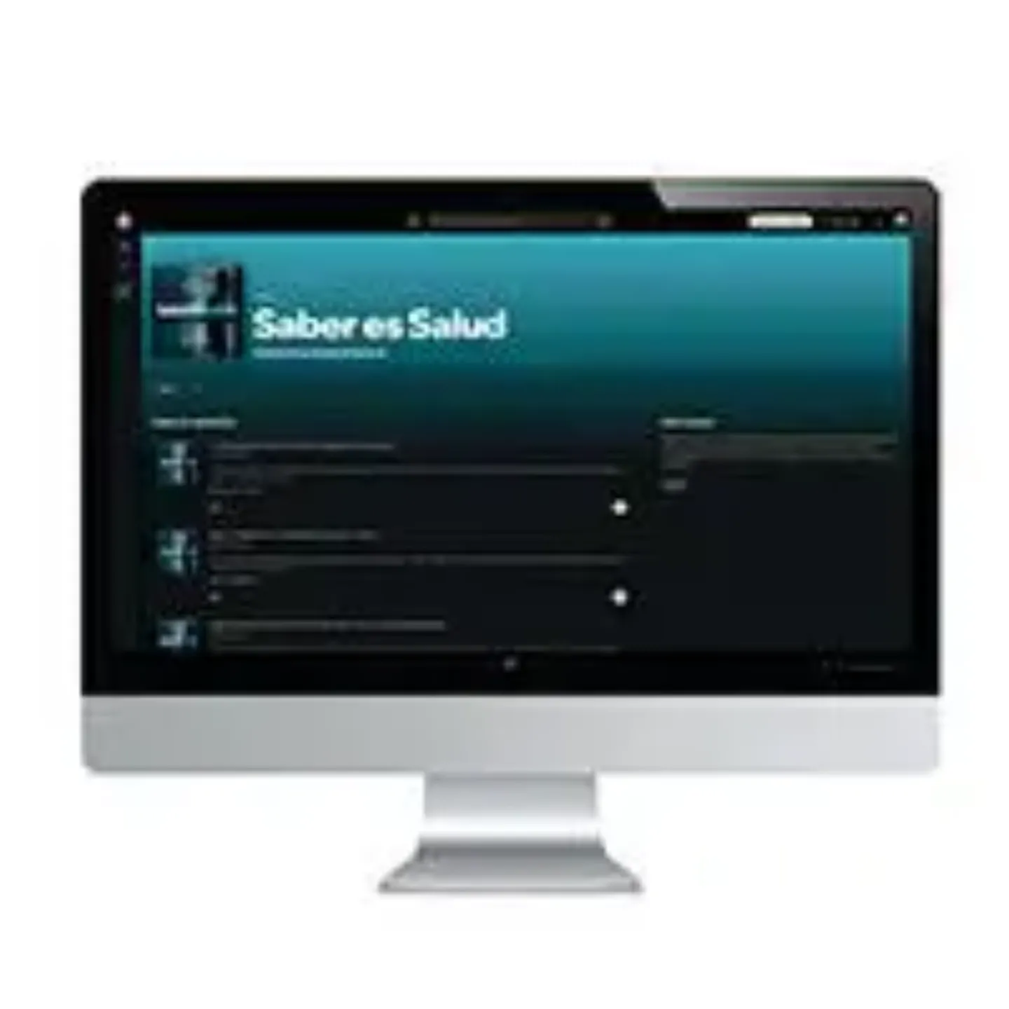 Imagen de una pantalla de ordenador donde se ve el reproductor de la nueva temporada del pódcast Saber es Salud. Clínica Universidad de Navarra