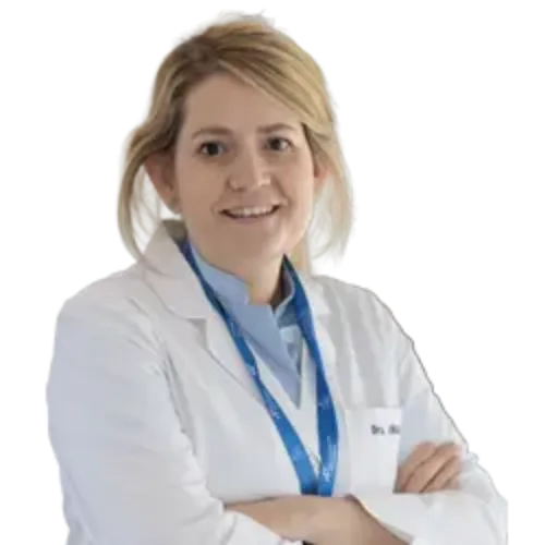 Imagen silueteada de una doctora con bata de la Clínica Universidad de Navarra.