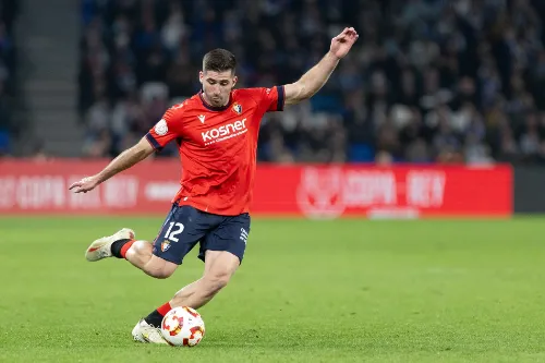 Jesús Areso, jugador de Osasuna, durante un partido.