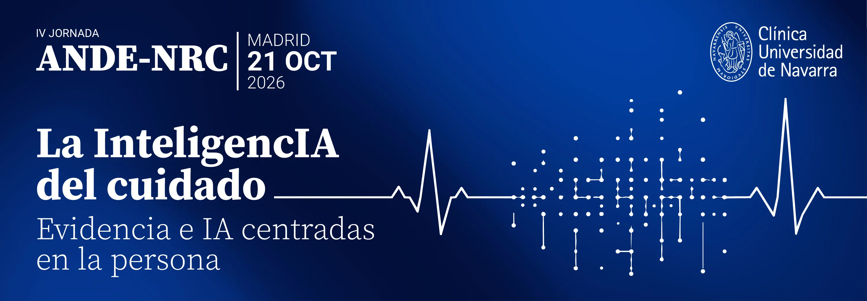 Imagen del banner IV Jornada Nursing Research Challenge en Madrid. Clínica Universidad de Navarra