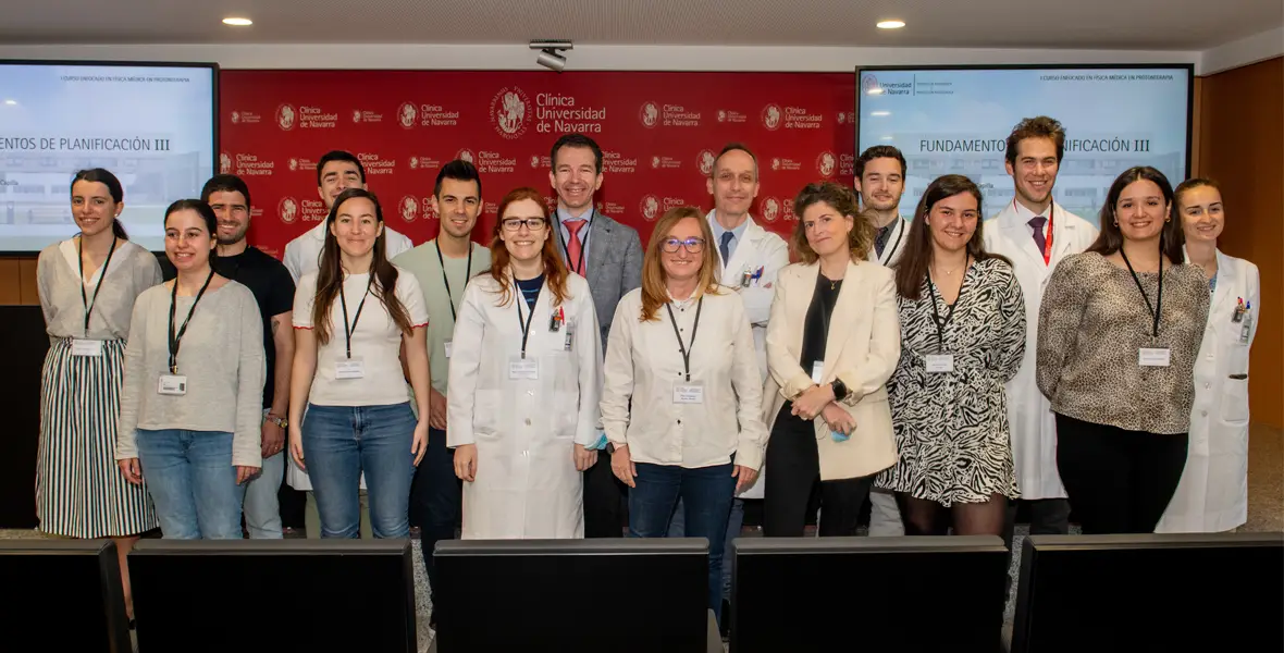 Imagen de los matriculados en el curso de radiofísica en protonterapia organizado por la Clínica Universidad de Navarra.