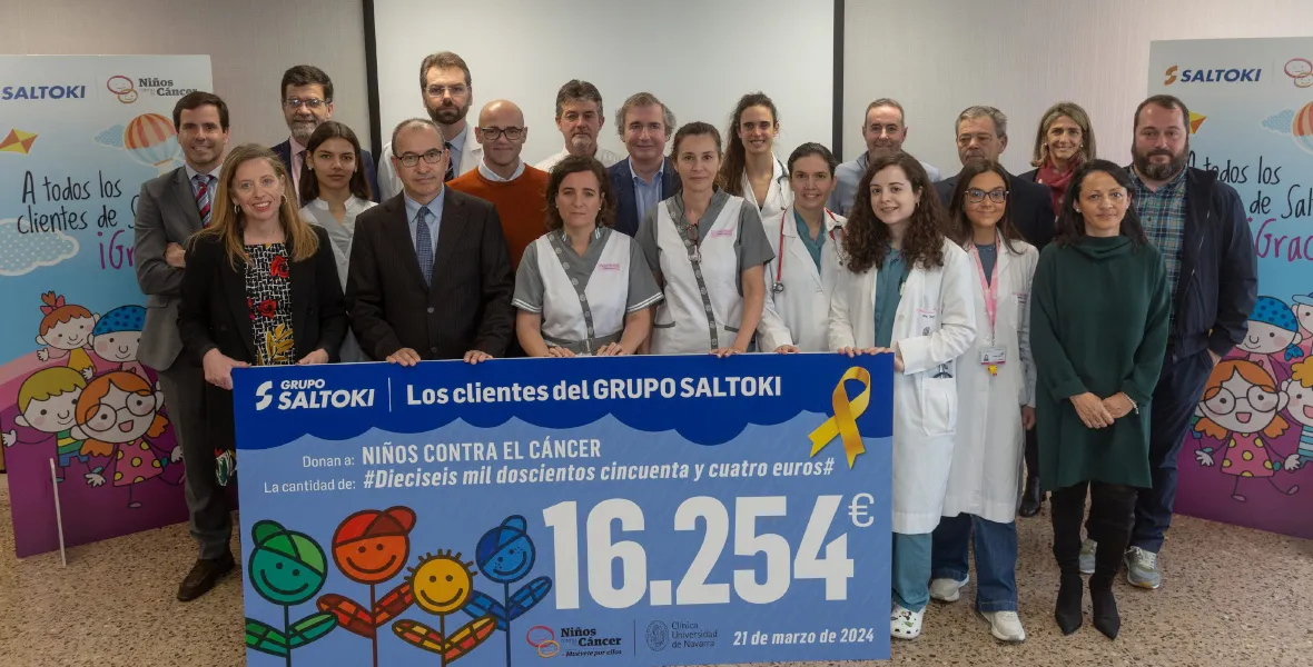 Los clientes de Saltoki donan 16.254 euros a beneficio de Niños Contra el Cáncer