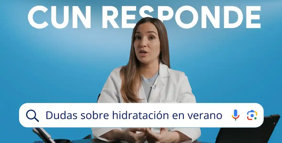 Dra. Isabel Solares. Medicina Interna Imagen del vídeo sobre hidratación en verano con la Dra. Isabel Solares, especialista de Medicina Interna de la Clínica Universidad de Navarra.