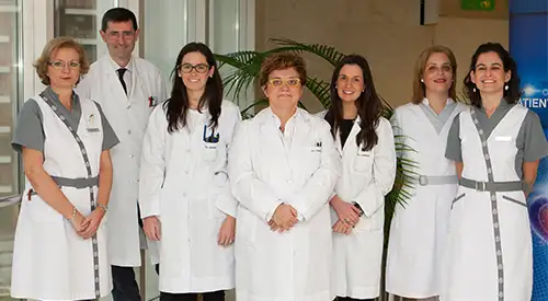 investigadores-ensayo-clinico-urticaria-ejercicio-fisico <p>Equipo de investigadores del ensayo clínico de urticaria y ejercicio físico del Departamento de Alergología de la Clínica Universidad de Navarra </p>