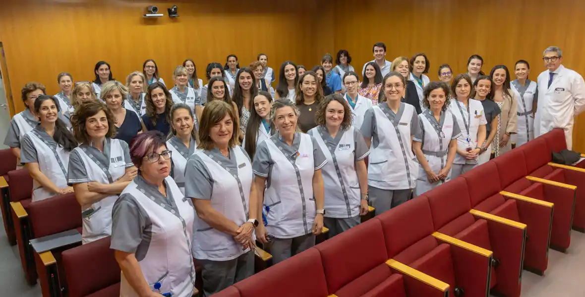 Imagen de las asistentes de la sede Pamplona a la IV Jornada Por Desarrollo de Enfermería de la Clínica Universidad de Navarra.