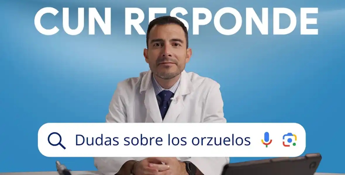 Dr. Manuel Sáenz de Viteri. Oftalmología Imagen de un vídeo del Dr. Manuel Sáenz de Viteri, especialista de Oftalmología en la Clínica Universidad de Navarra, en el que resuelve las dudas más frecuentes sobre los orzuelos.