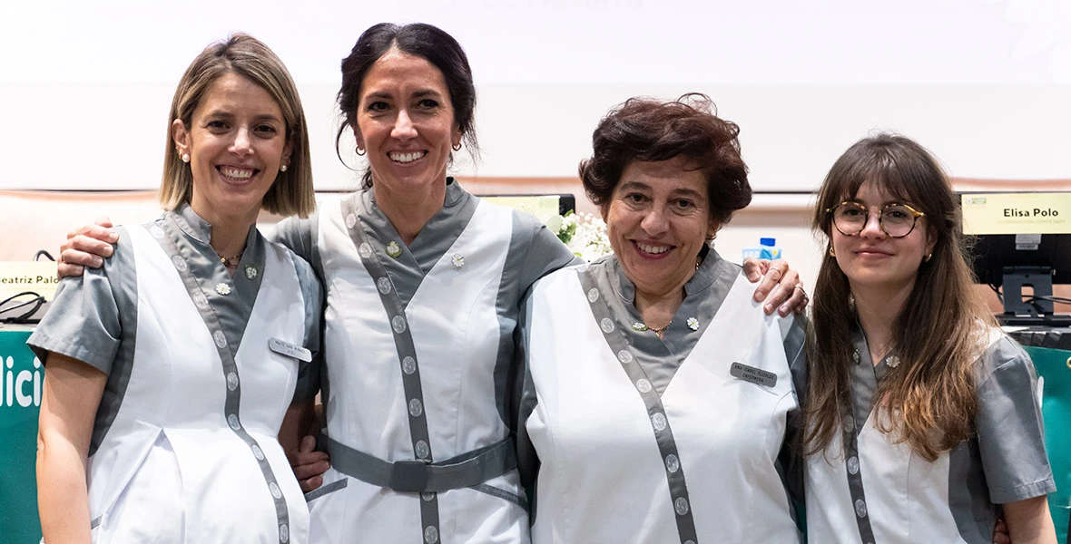 Reconocimiento Enfermería Daisy Awards. 2024 Las enfermeras de la Clínica premiadas en la primera edición de los Daisy Awards: Maite San Miguel Arregui, Itziar Luquin Iturmendi, Ana Isabel Elizalde e Inés Marco Gómez.