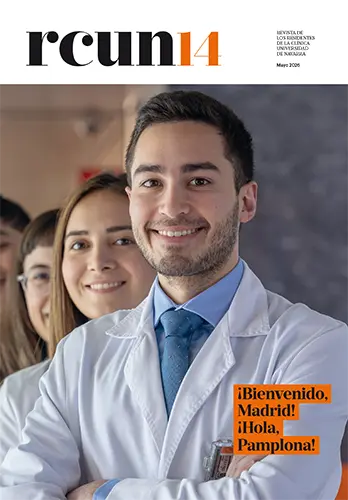 Imagen de la portada de la revista nº14 de nuestros residentes, conoce cómo es hacer la formación en la Clínica Universidad de Navarra.