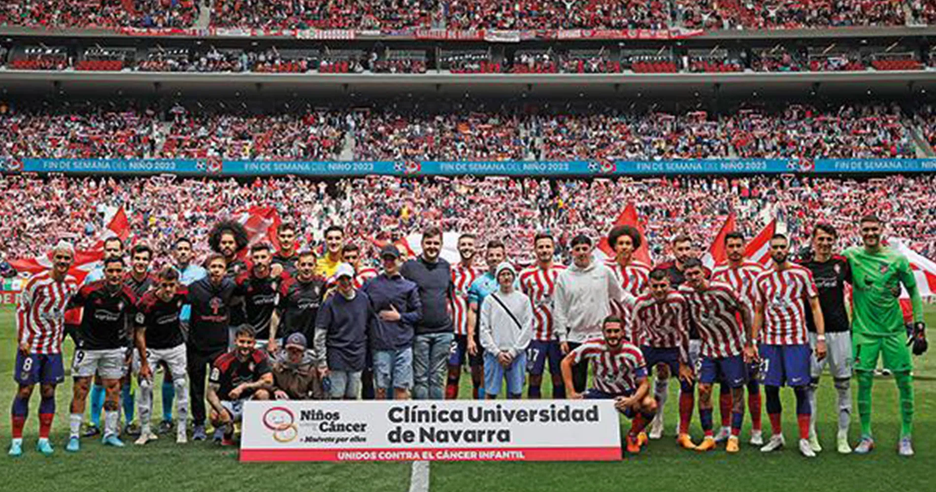 Partido Osasuna-Atlético Madrid. Niños contra el Cáncer Imagen de partido homenaje Niños contra el Cáncer. Osasuna-Atlético de Madrid