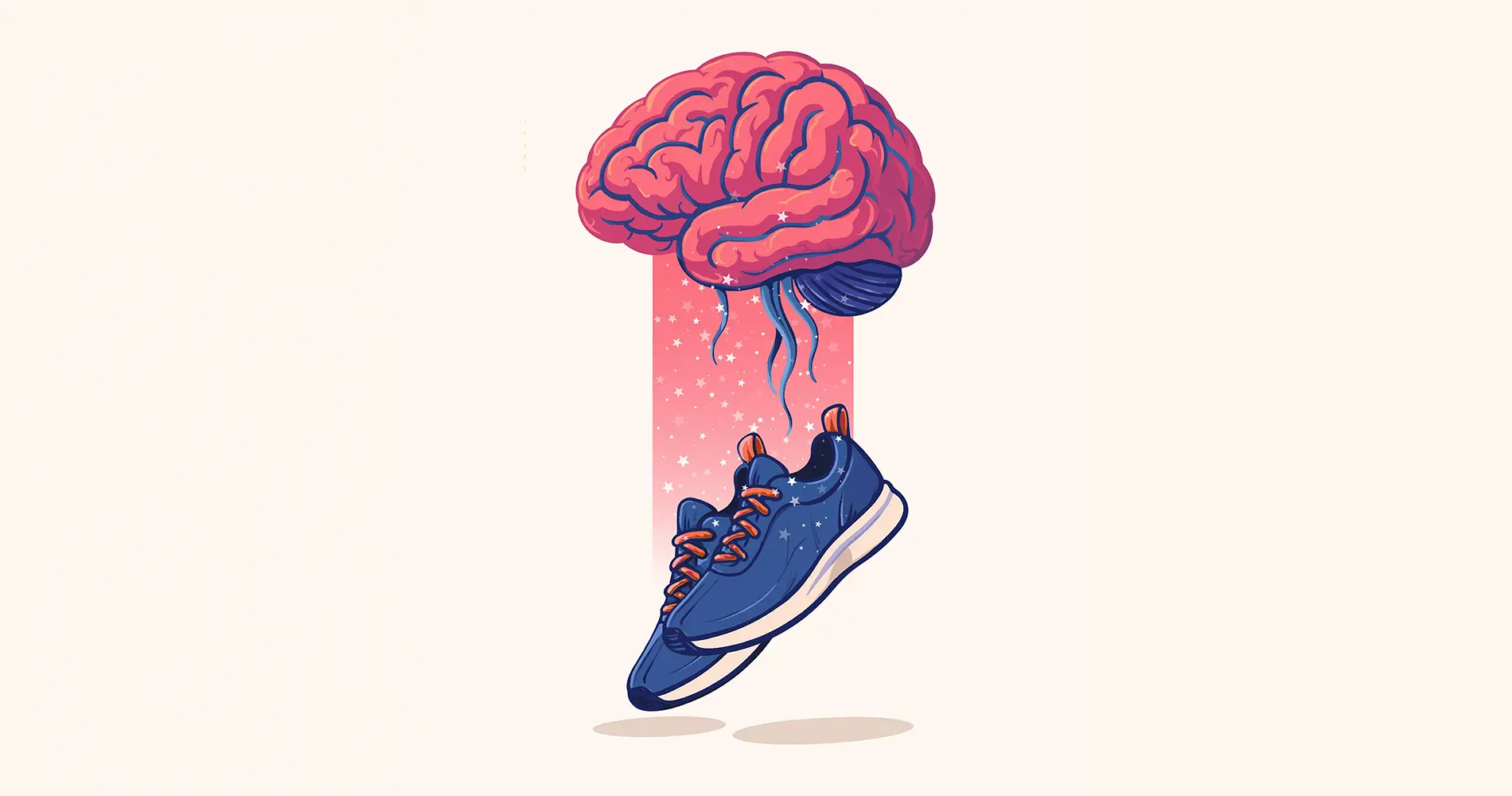 Ilustración de un cerebro Ilustración de lo que el deporte puede hacer en tu cerebro