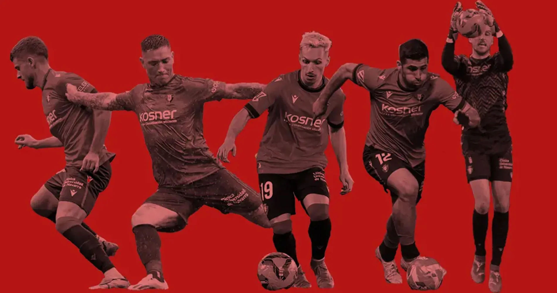 Cabecera reportaje Osasuna Siluetas de jugadores de Osasuna